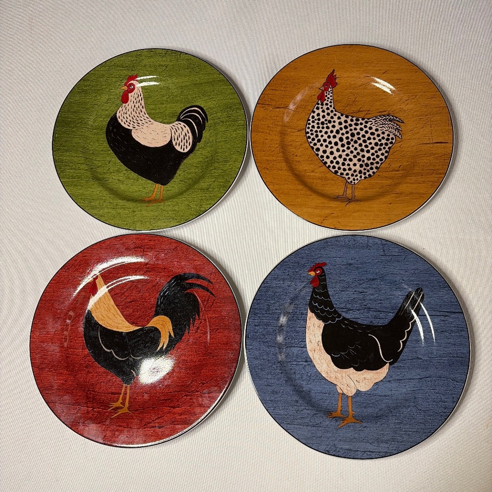 Brandon House, Warren Kimble, By Sakura, Country Quartet Chicken Plates